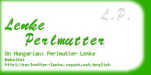lenke perlmutter business card